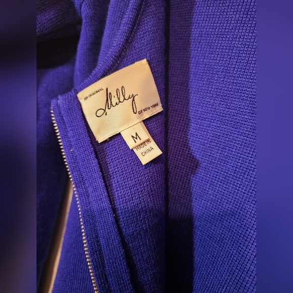 MILLY  NEW YORK | SANDRA Merino Wool Pleated Dress. No flaws. Sz M - Picture 10 of 16